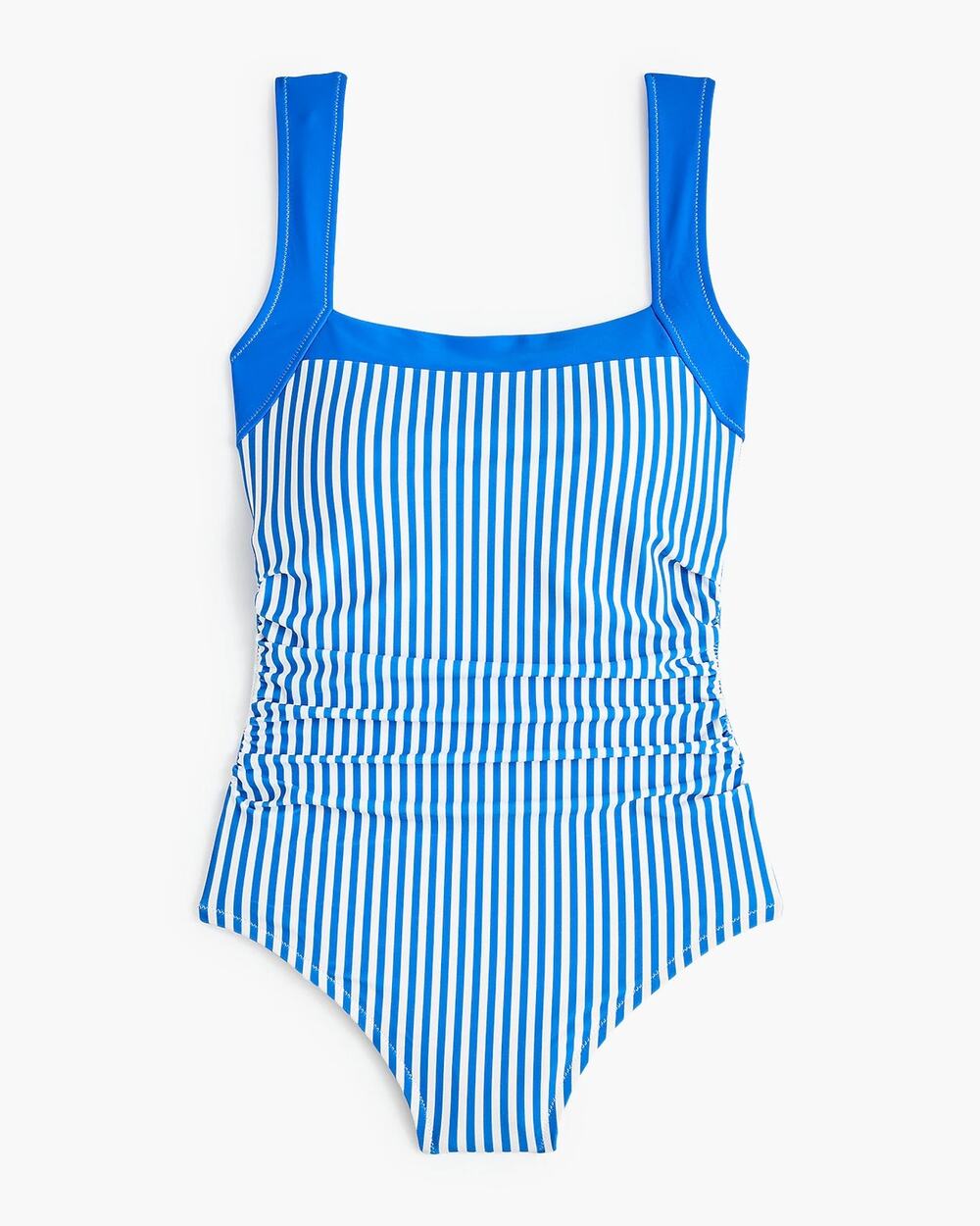 J Crew Striped Square Neck One Piece Swimsuit NWT